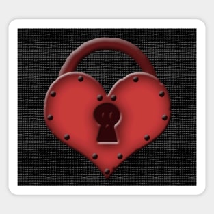 A Locked Heart Waiting for the Key Sticker